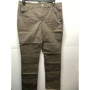 Bandolino Ladies Amy Straight Leg Jean Size 14 Deluxe Super Stretch Taupe NWT